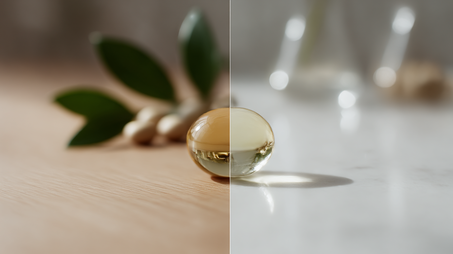 u9226593246_photorealistic_split-image_with_two_vitamin_E_cap_9b9cd762-8eda-47d0-b621-5a30de855082_2