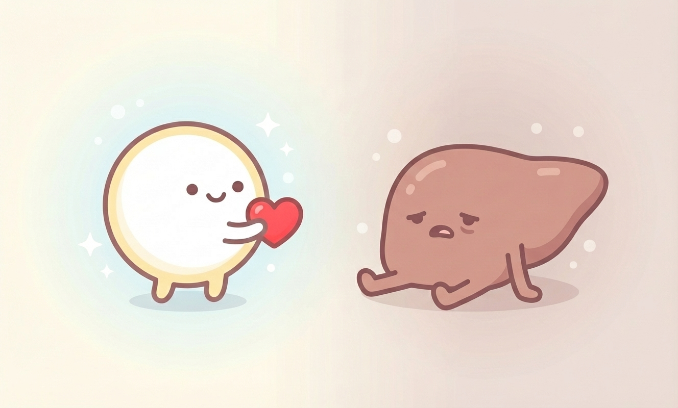 그러니까 간이 제 역할을 못 하면, 아무리 좋은 알부민을 먹어도 효과가 제한적이에요