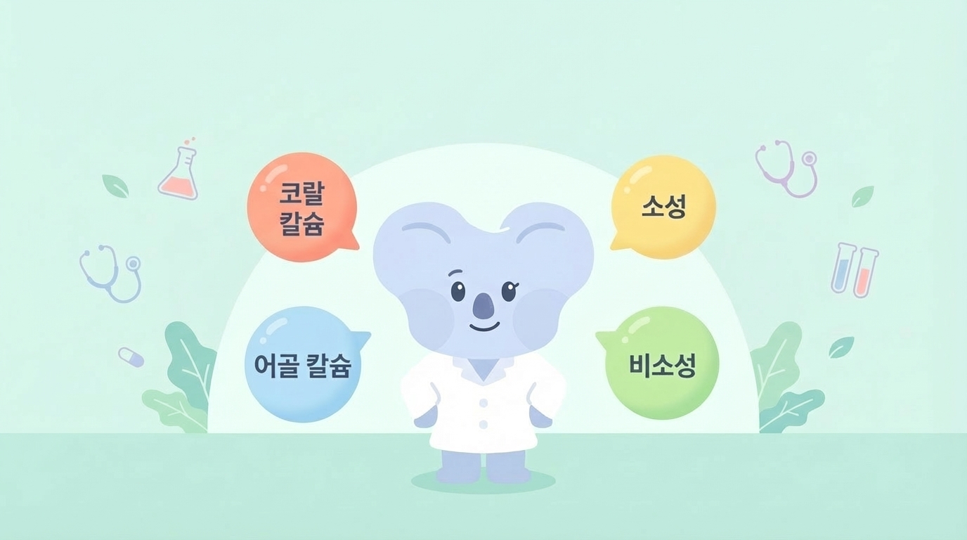 칼마디 영양제, 코랄 칼슘, 어골 칼슘, 소성, 비소성… 뭐가 이렇게 많은지, 어떤 게 나한테 맞는 건지 헷갈리셨죠 