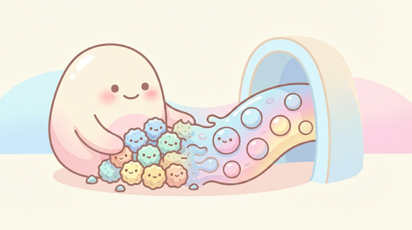 폴리감마글루탐산은 칼슘 용해도를 높여 소장이 칼슘을 잘 흡수할 수 있게 돕습니다.