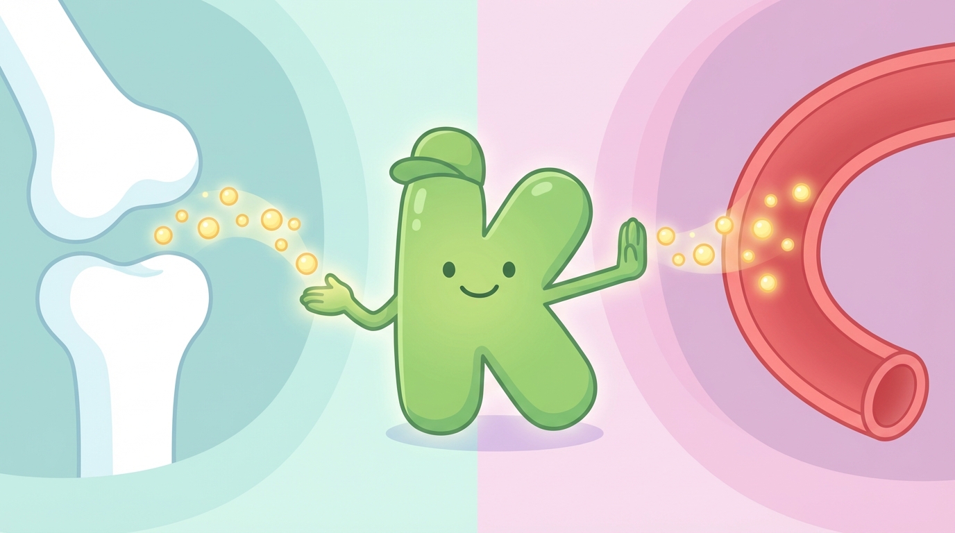 비타민 K2 육류, 낫토 같은 발효식품에 많음, 뼈와 혈관 건강에 관여