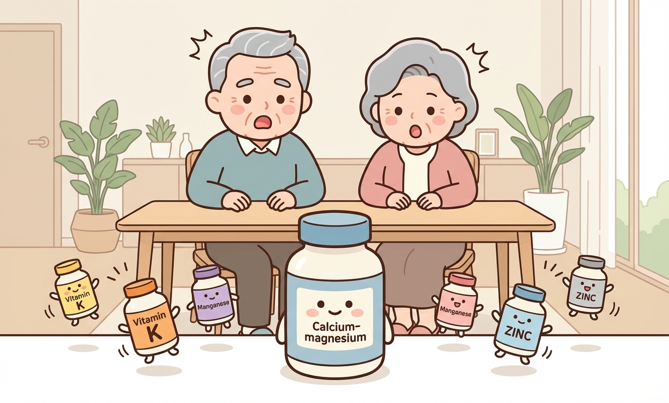 칼마디만 먹으면 되는 거 아니었나요 비타민 K, 망간, 아연, 폴리감마글루탐산, 이게 다 뭐예요