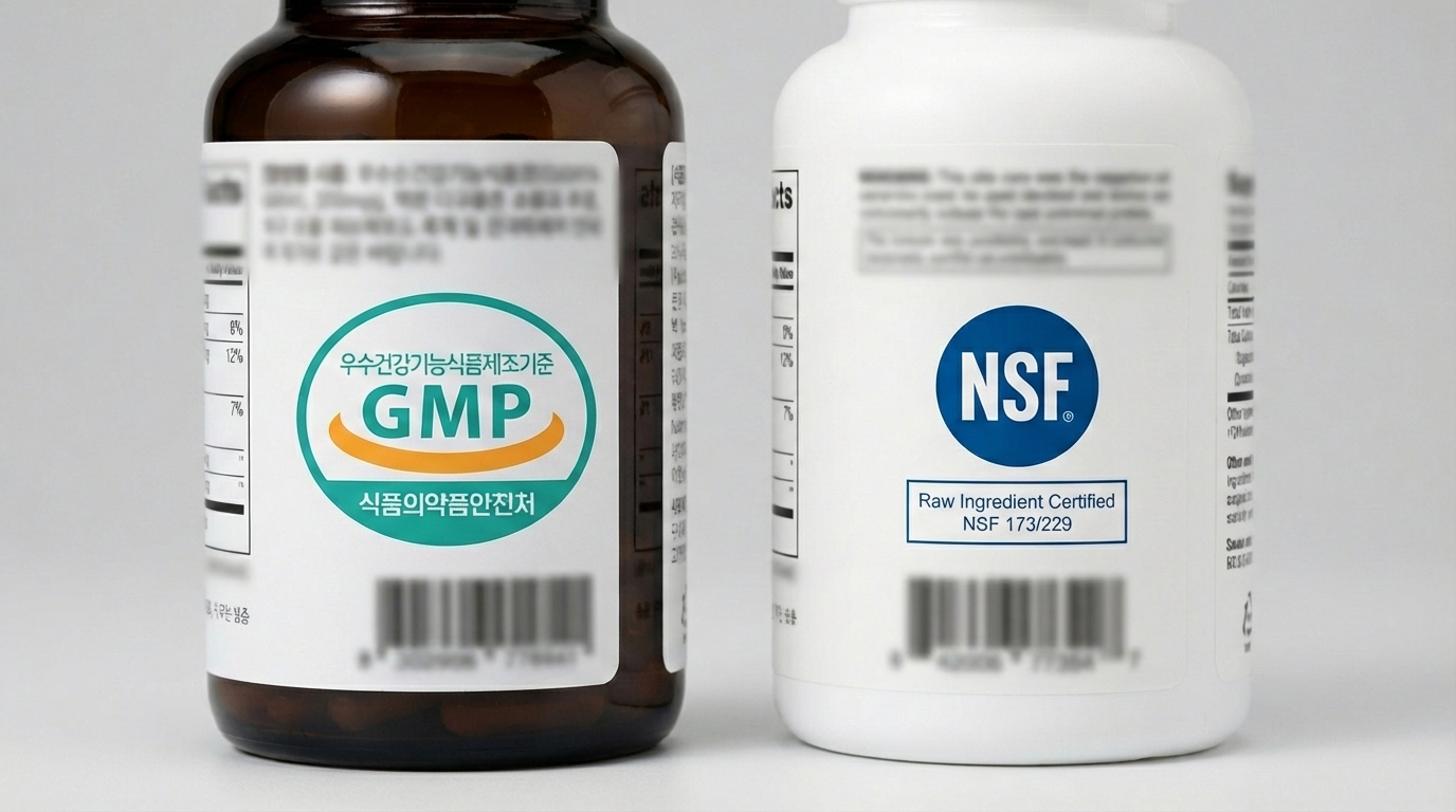 칼마디 건기식 체크! GMP 또는 NSF 마크