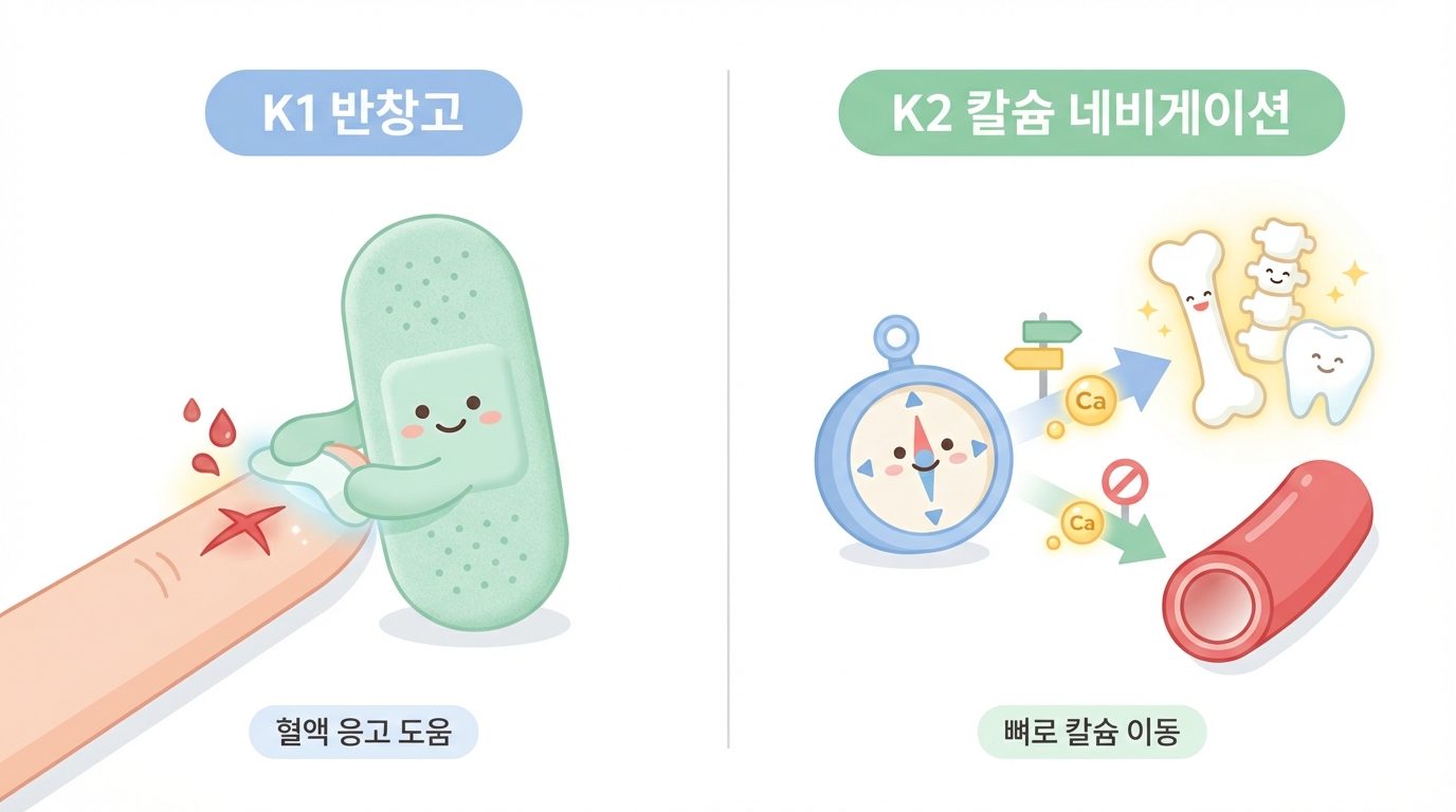 비타민 K1 vs K2, 같은 K인데 역할이 완전 달라요
