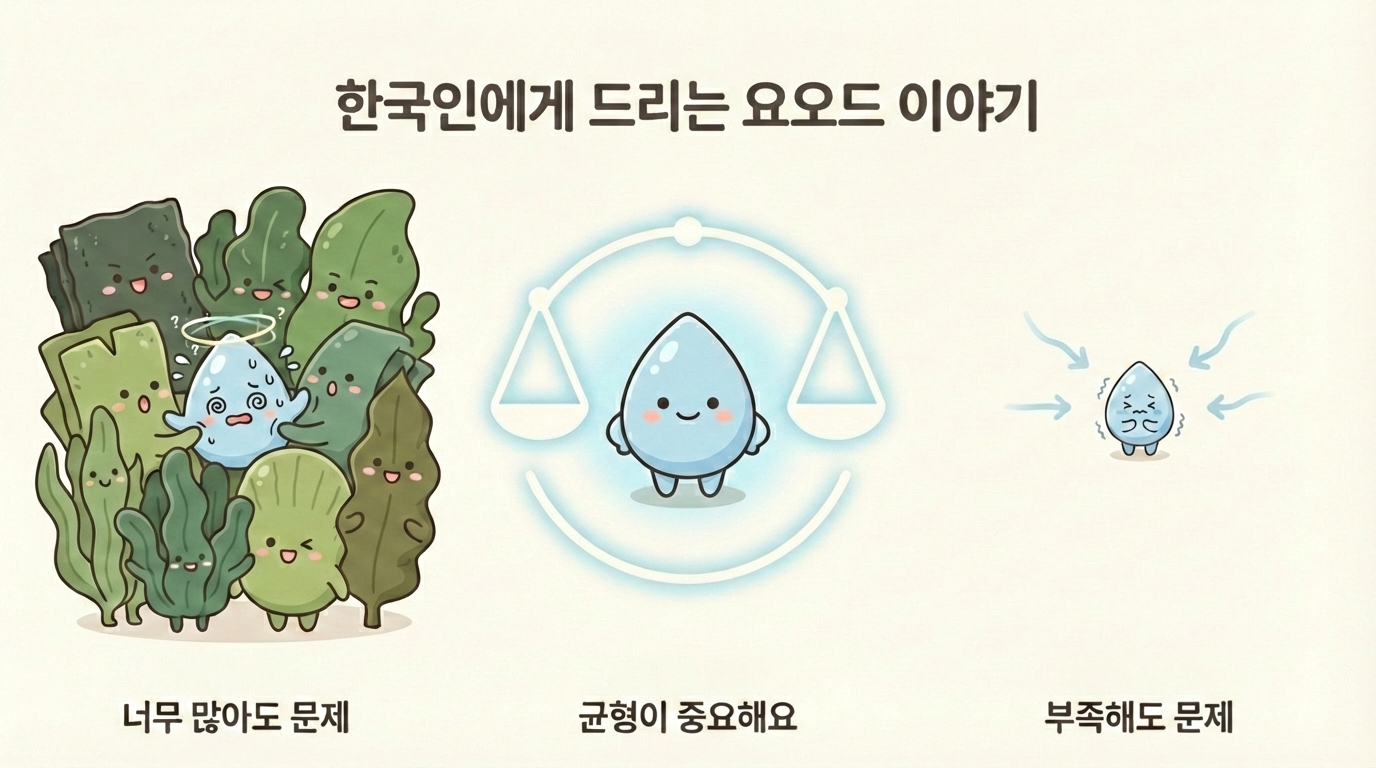 한국인은 오히려 요오드를 너무 많이 섭취하는 경우도 있어요