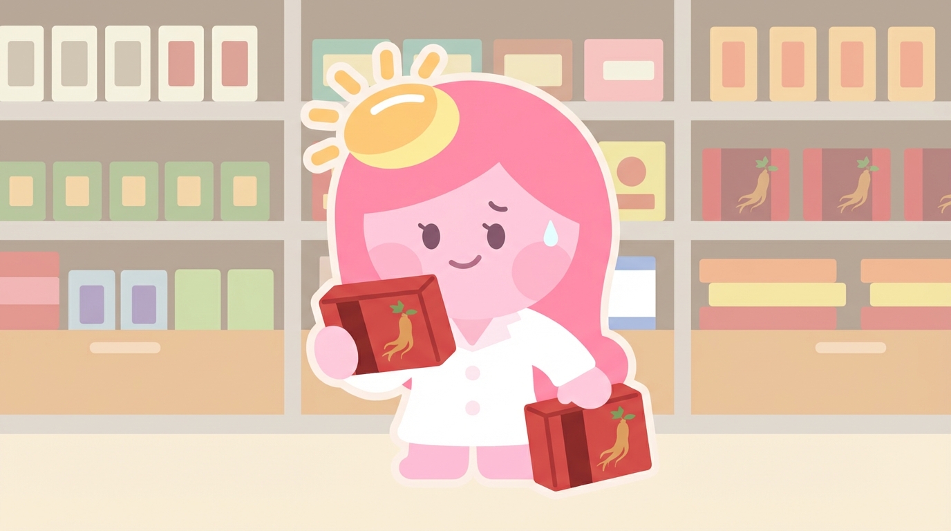 마트 건강식품 코너에서 가장 좋은 홍삼 건기식 고르는법