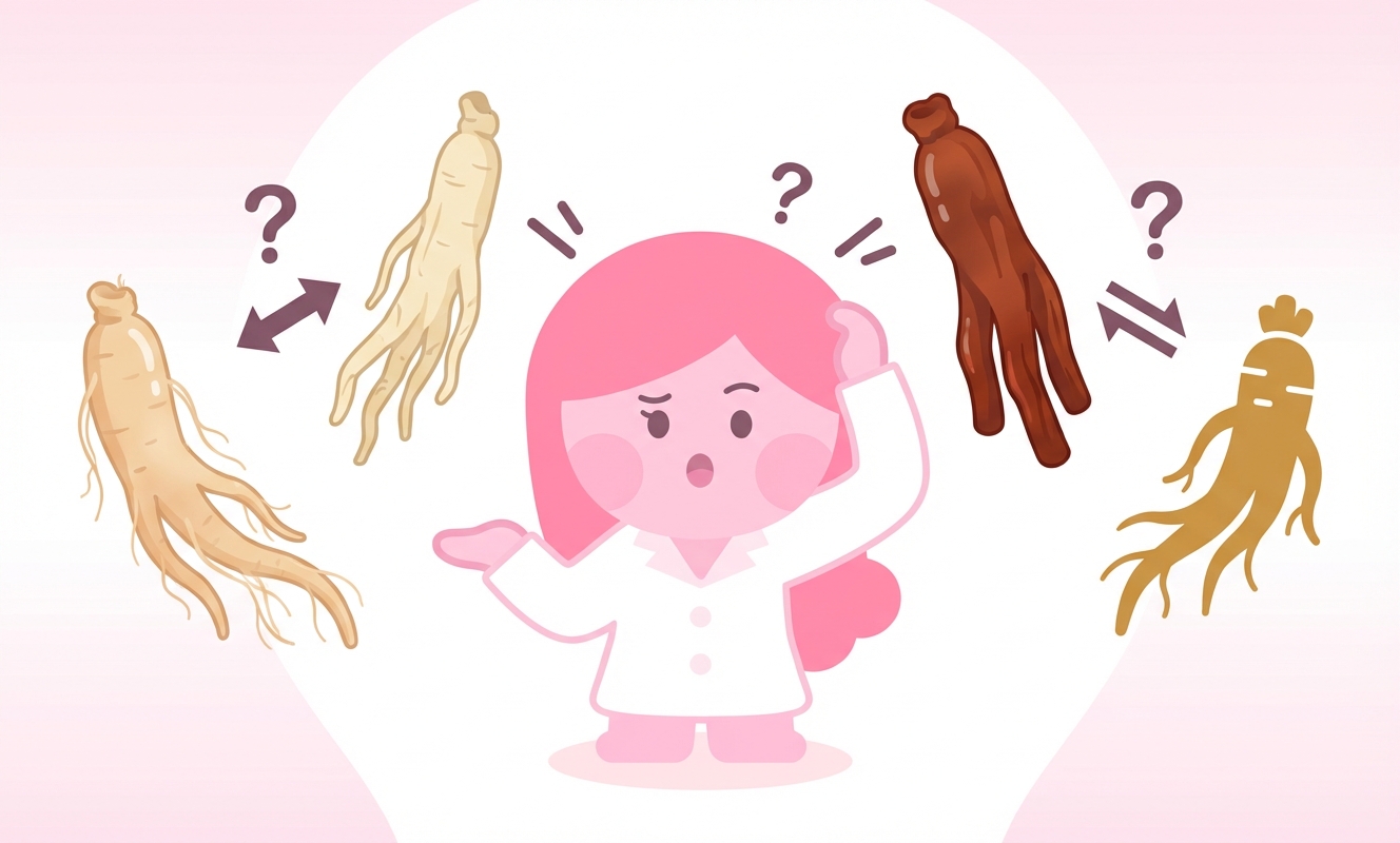 인삼, 수삼, 백삼, 홍삼 — 도대체 뭐가 다른거예요? 약사가 알려드립니다
