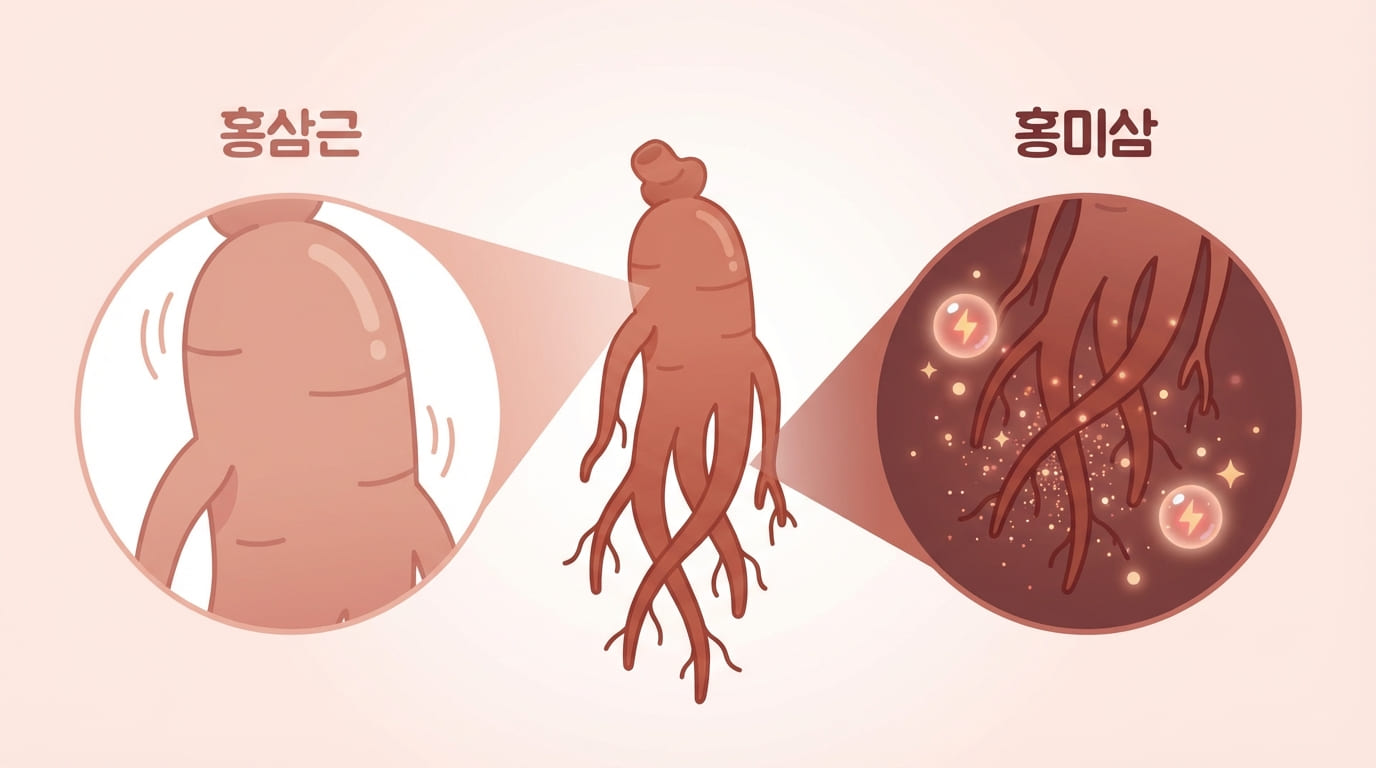  홍삼근 vs 홍미삼, 뭐가 다를까요? 약사가 직접 알려드립니다