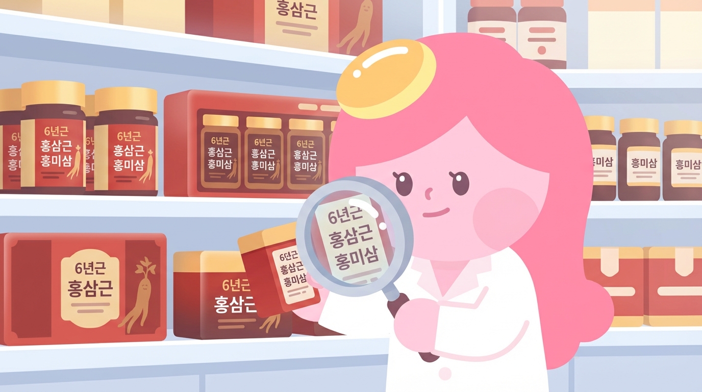 약사가 홍삼 제품을 고를 때 실제로 라벨 어디를 봐야 하는지, 하나씩 짚어드릴게요